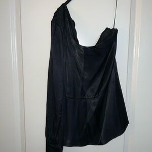 Zara Chic Black One-Shoulder Dress